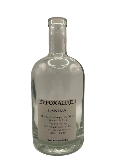СТАКЛО РАКИЈА 0,5 лит